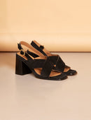 Sandalias Tacón June - Negro - Mujer