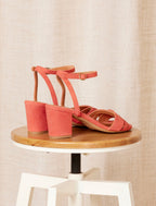 Sandales À Talon Léonore - Mandarine - Femme