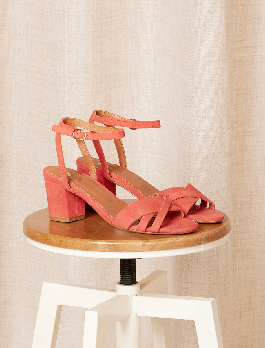 Sandales À Talon Léonore - Mandarine - Femme