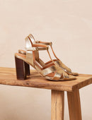 Sandalias de tacón Noémie - Dorado - Mujer