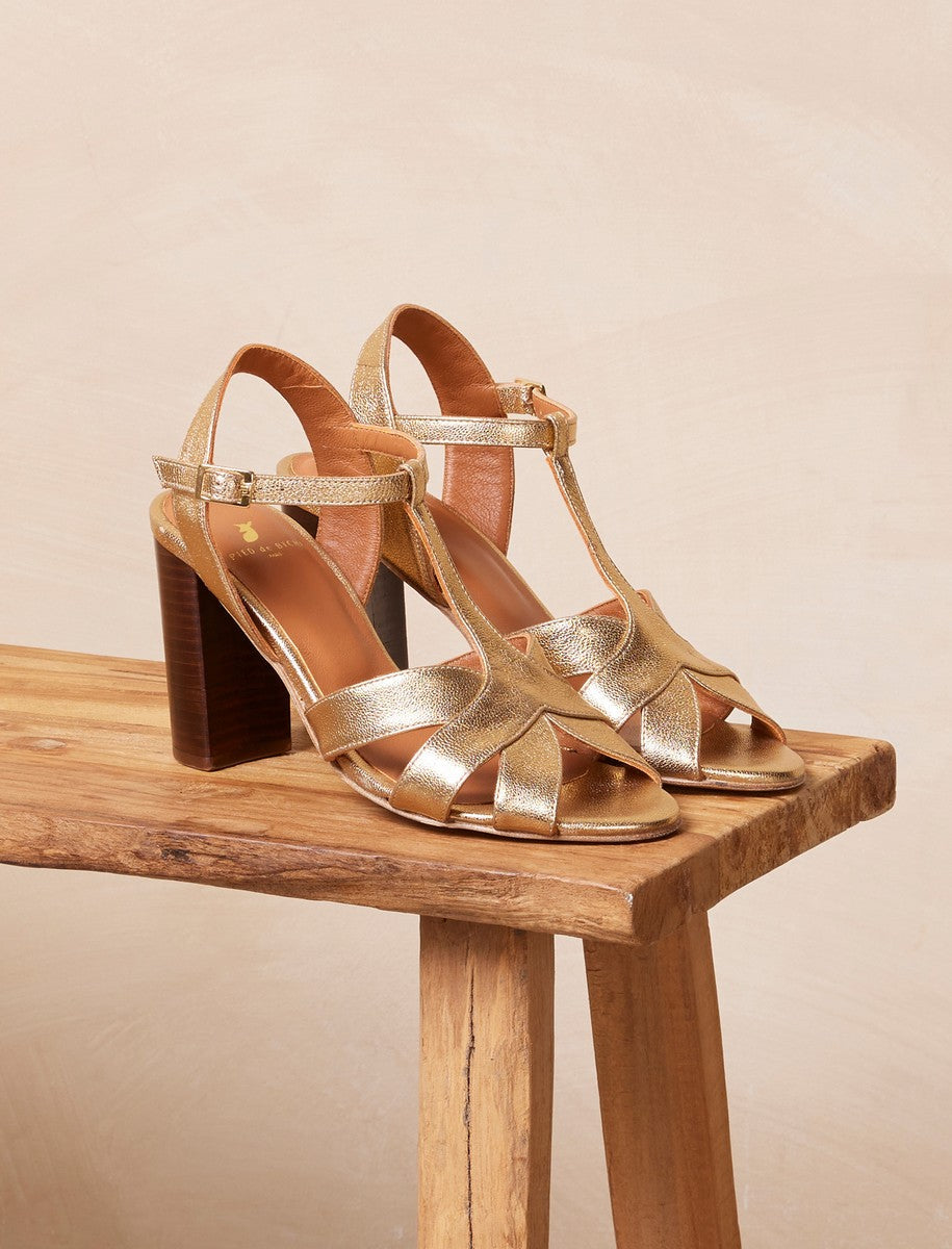 Noémie Heeled Sandals - Gold - Women