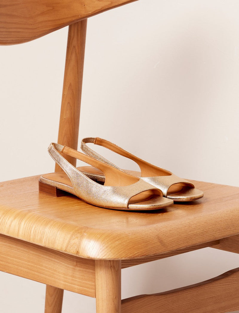 Sandalias planas Noée - Dorado - Mujer