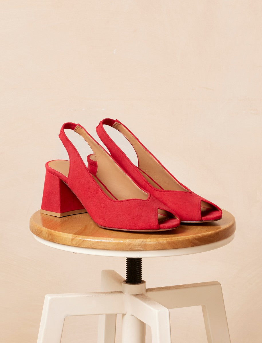 Iris Heeled Sandals - Raspberry - Women