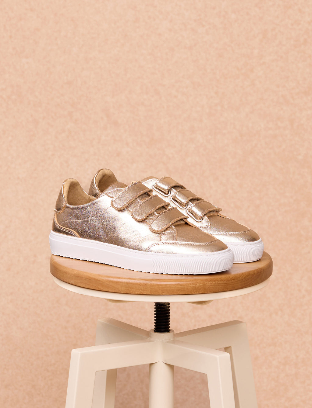 Alena Scratch Gold Hook-and-Loop Trainers - Women
