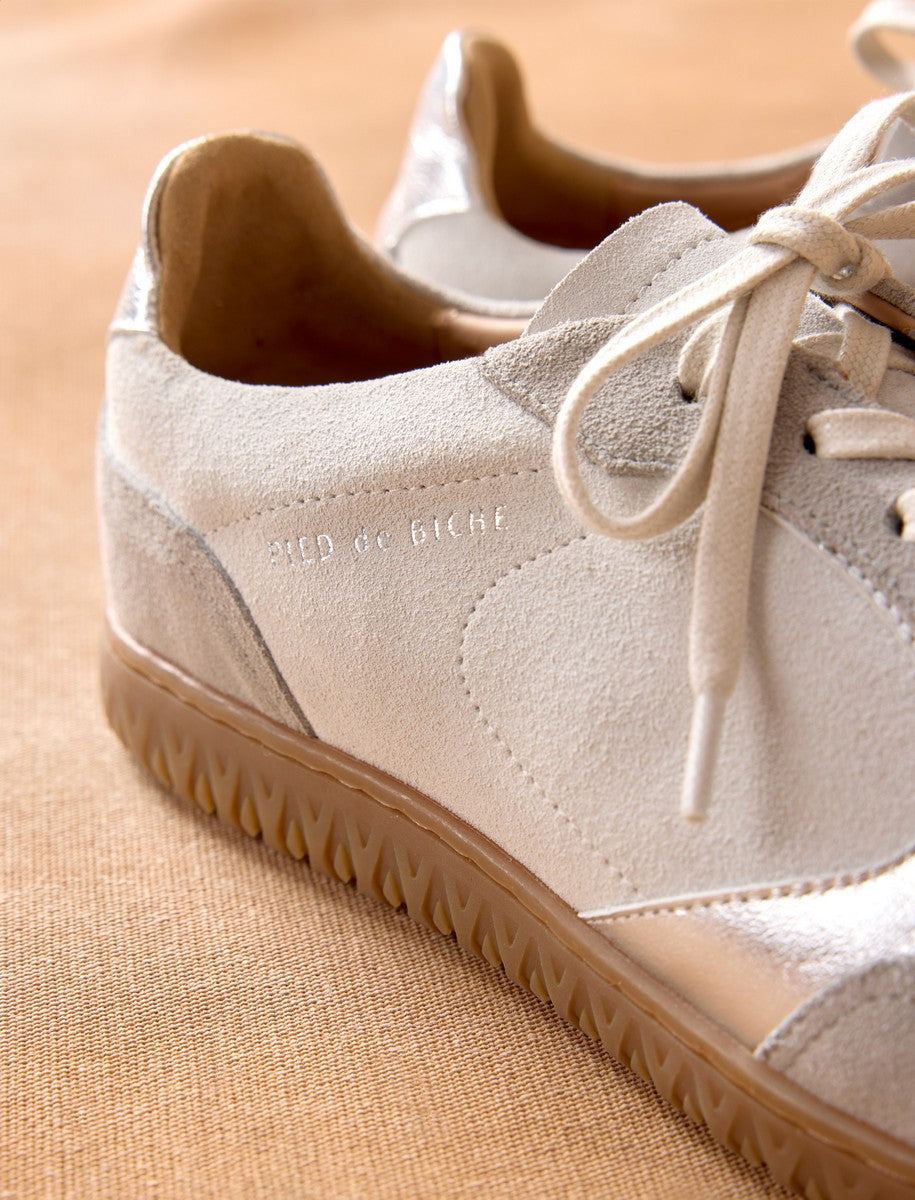Sneakers Romy - Blanc & Argent - Femme