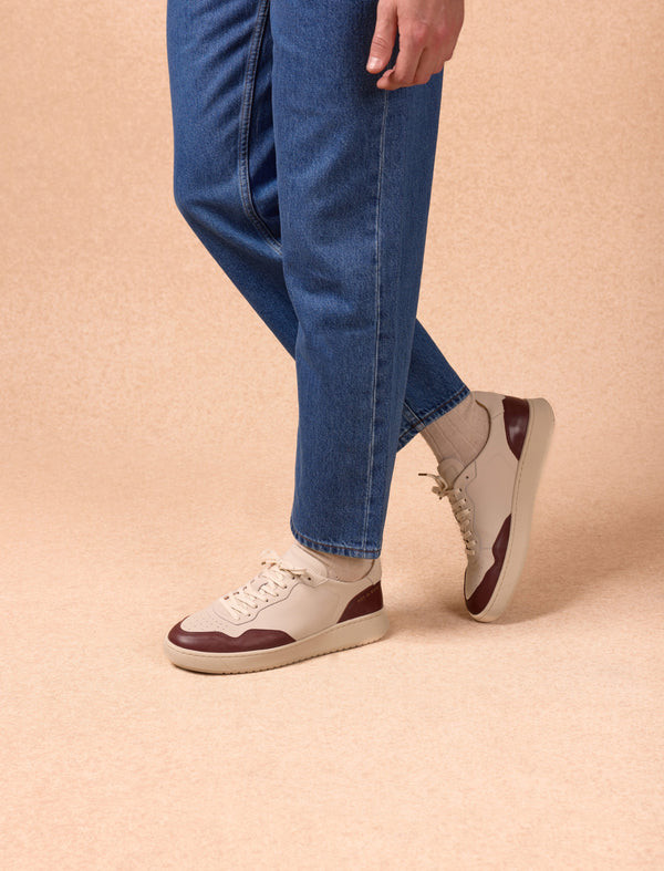Zapatillas deportivas con cordones Edgard - Rojo ladrillo - Hombres