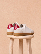 Sneakers À Lacets Sacha Rouge Vernis - Femme