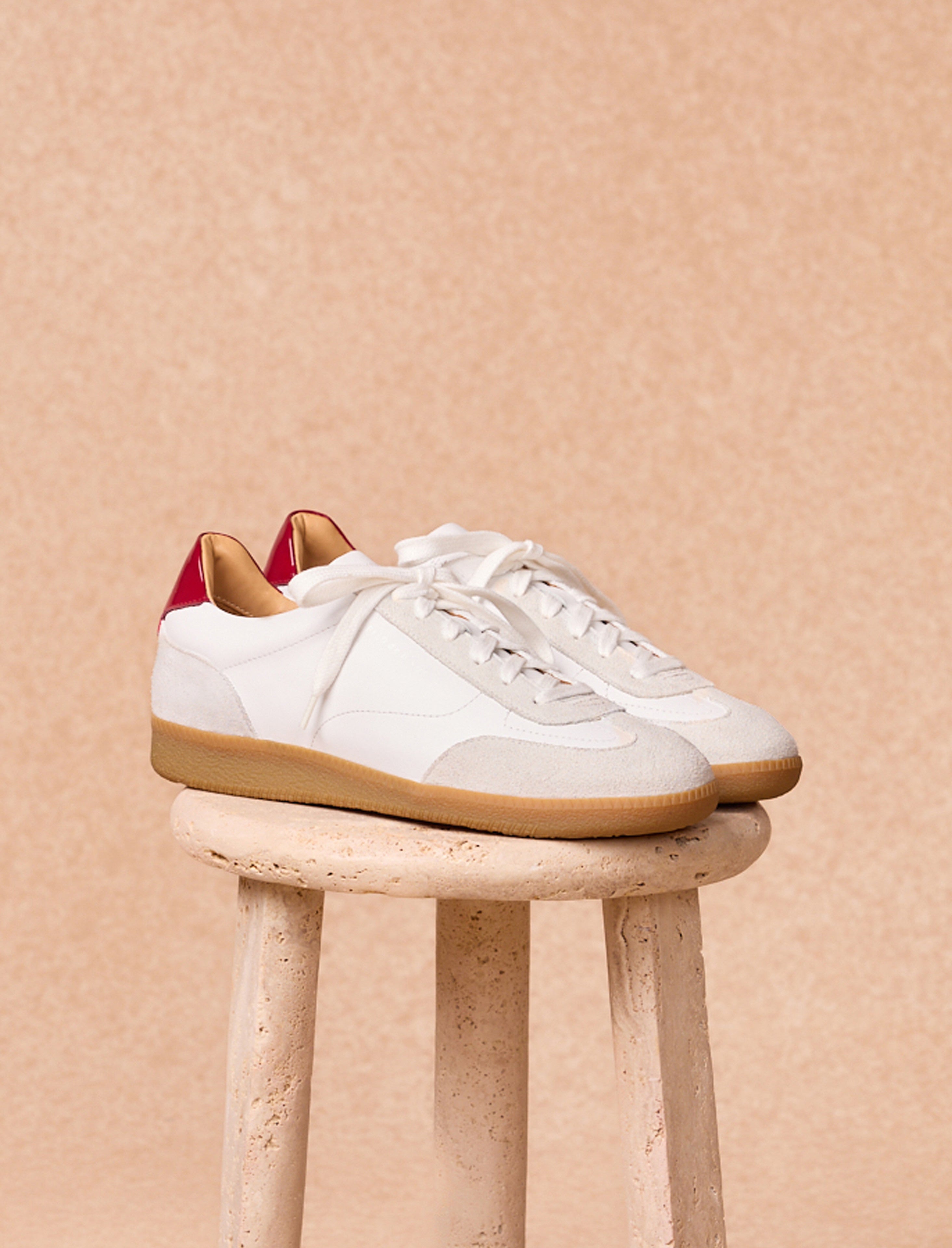Sneakers À Lacets Sacha Rouge Vernis - Femme