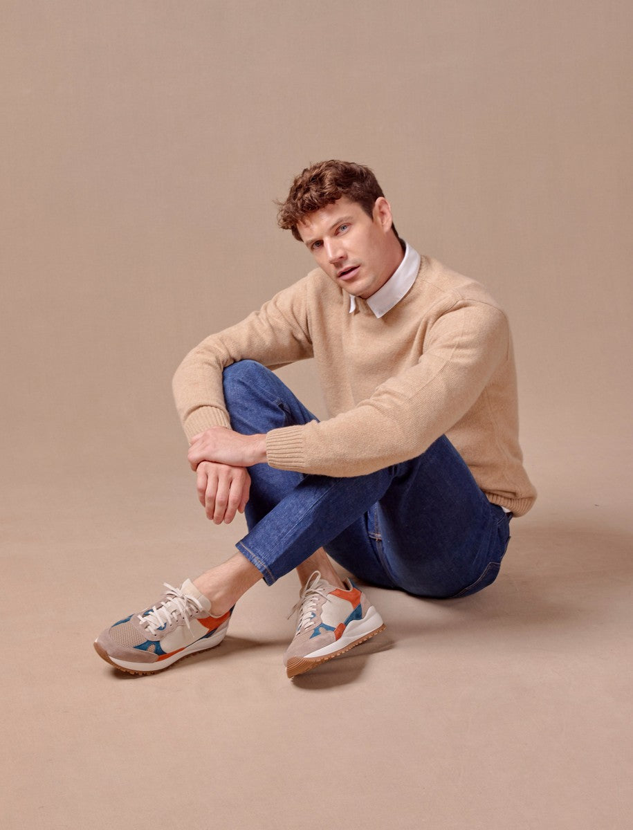 Running Scott - Taupe & Bleu Pétrole - Homme