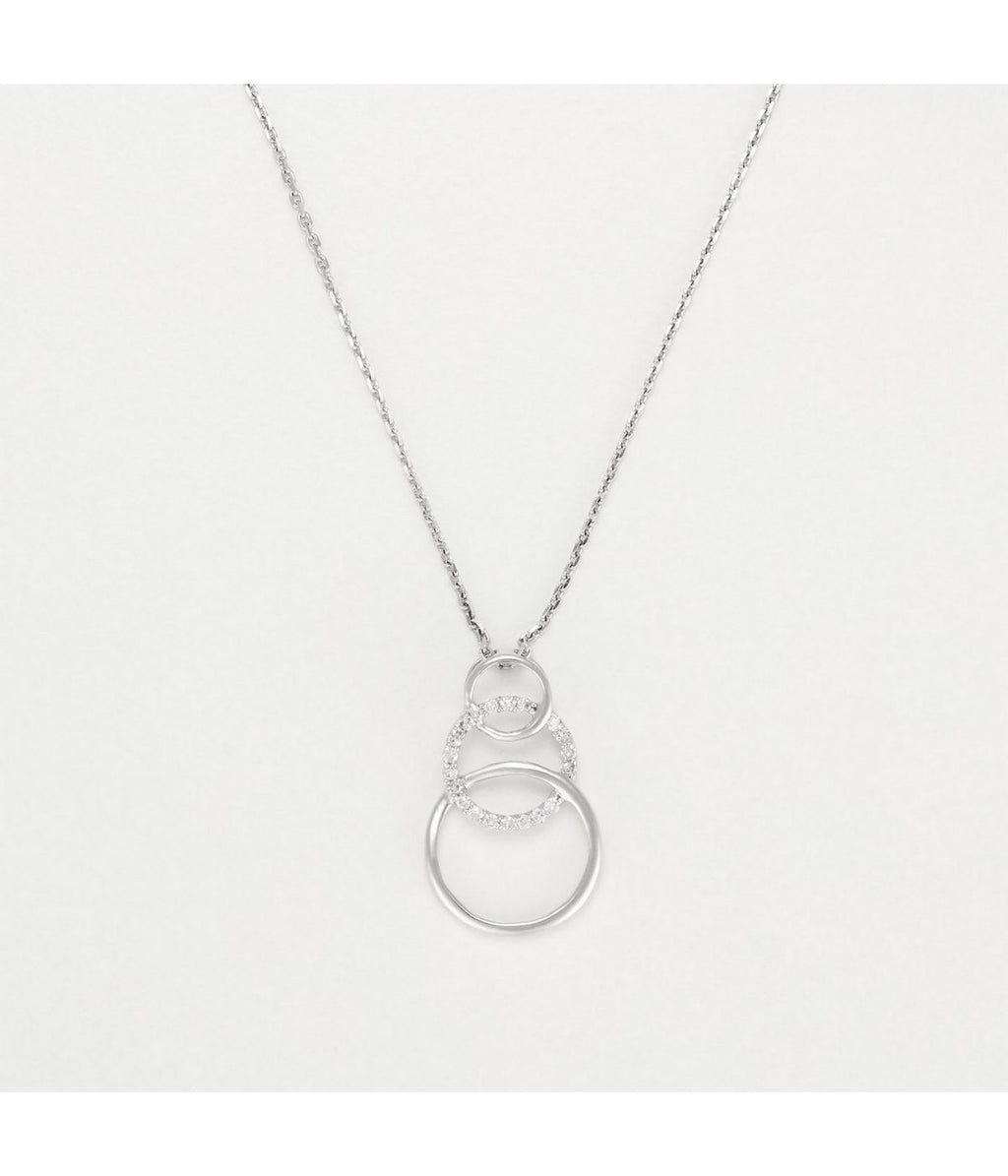 Pendentif "Trio Encerclé" - D0,10/20 - Or Blanc