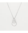 Pendentif "Trio Encerclé" - D0,10/20 - Or Blanc