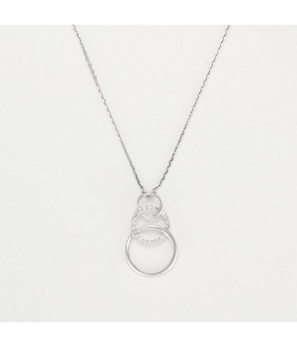 Pendentif "Trio Encerclé" - D0,10/20 - Or Blanc