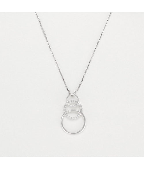 Pendentif "Trio Encerclé" - D0,10/20 - Or Blanc