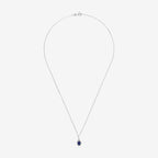 Pendentif "Courtoisie" Diamant 0,0,09/24 Saphir 0,6 - Or Blanc