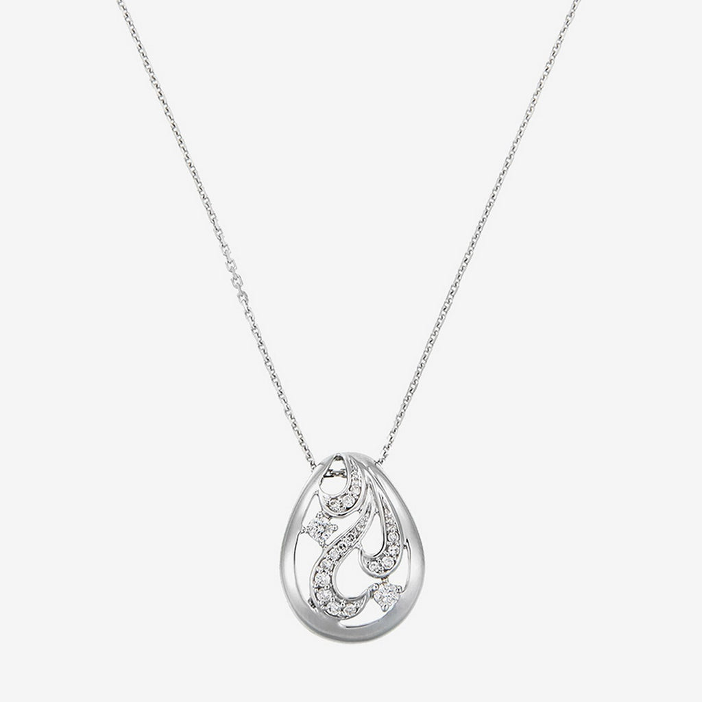 Pendentif "Kanagawa" - Or Blanc 375/1000