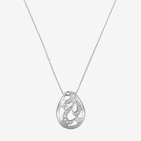 "Kanagawa" Pendant - 375/1000 White Gold