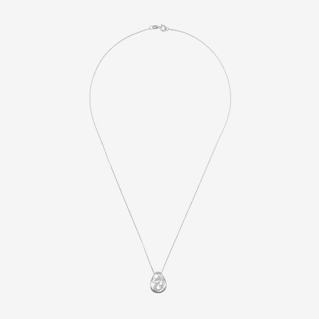 Pendentif "Kanagawa" - Or Blanc 375/1000
