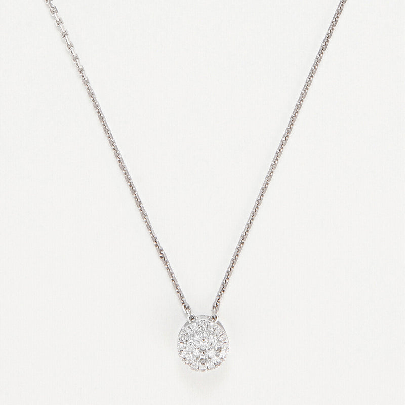 Pendentif "Mon Brillant" Diamants : 0,12/25 - Or Blanc 375/1000
