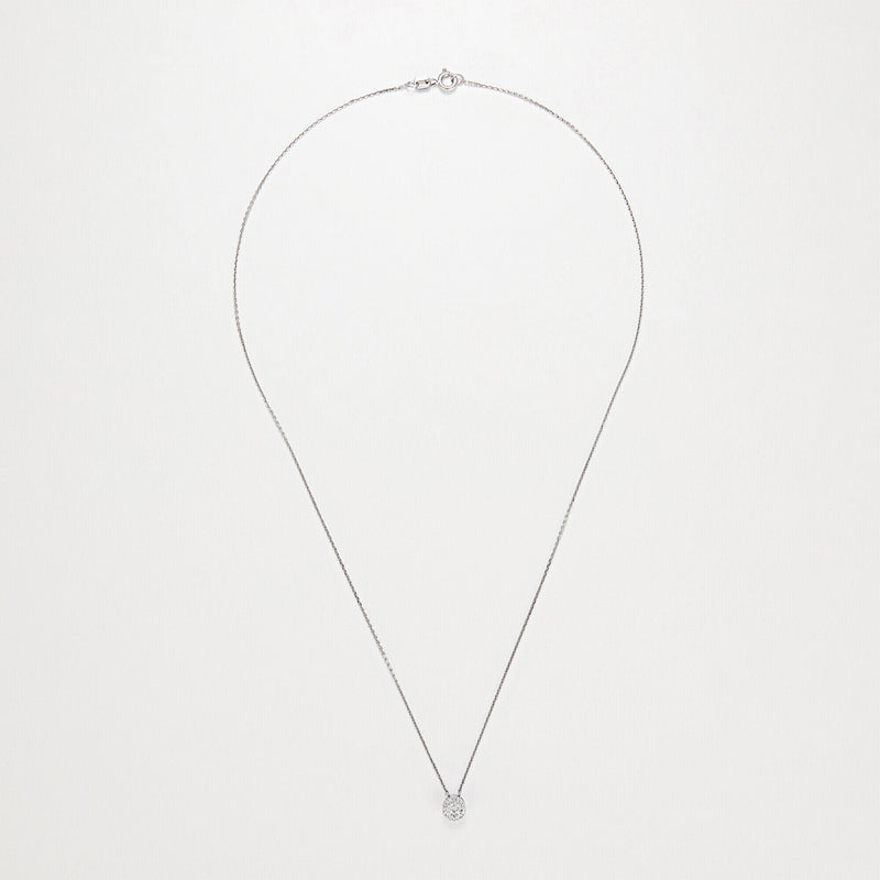 Pendentif "Mon Brillant" Diamants : 0,12/25 - Or Blanc 375/1000