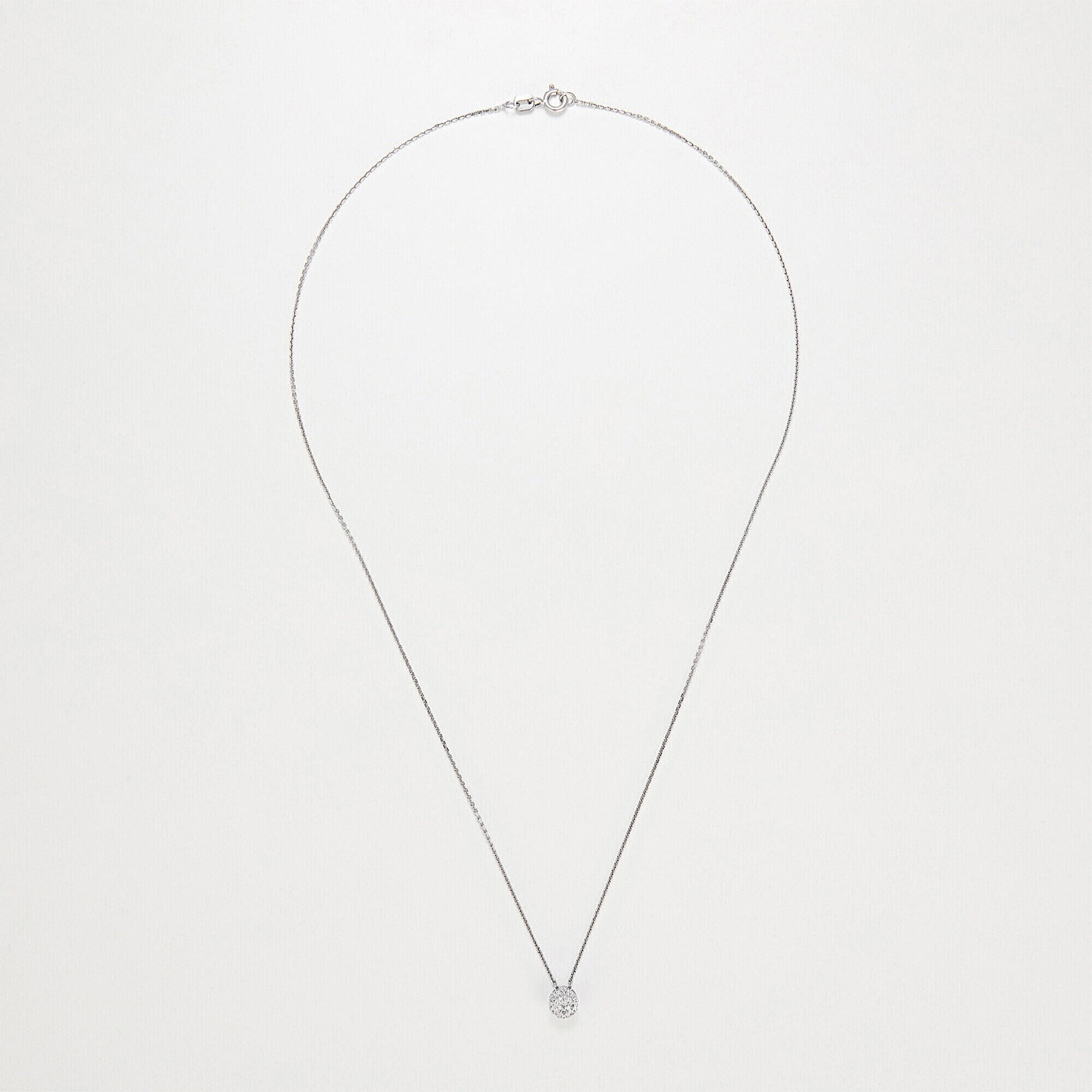 "Mon Brillant" pendant D: 0.12/25 - 375/1000 White Gold