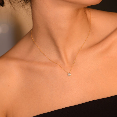 Pendentif "Mon Brillant" Diamants : 0,12/25 - Or Jaune 375/1000