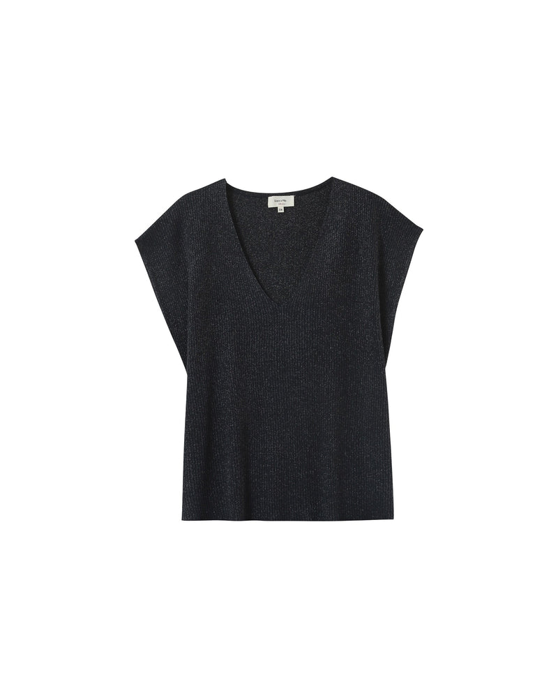 Pacino Jersey azul marino con cuello en V