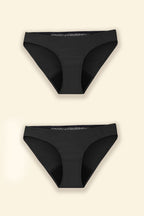 Pack of 2 Anna Lace Briefs Medium Flow - Black