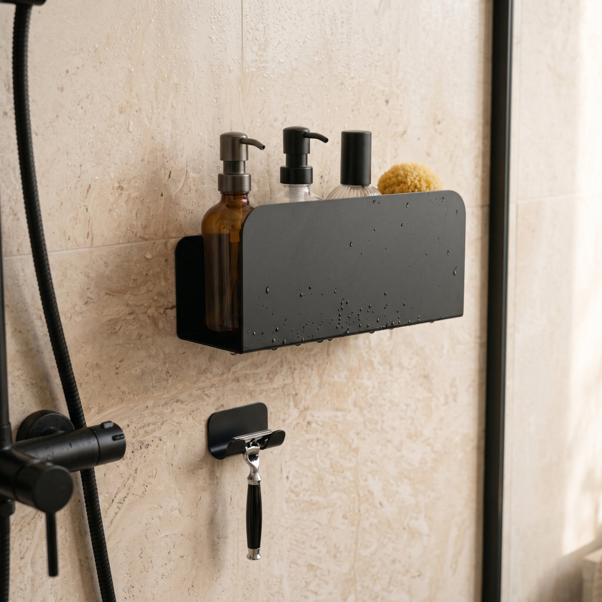 Pack Douche - Acier - Noir Mat Fine Texture