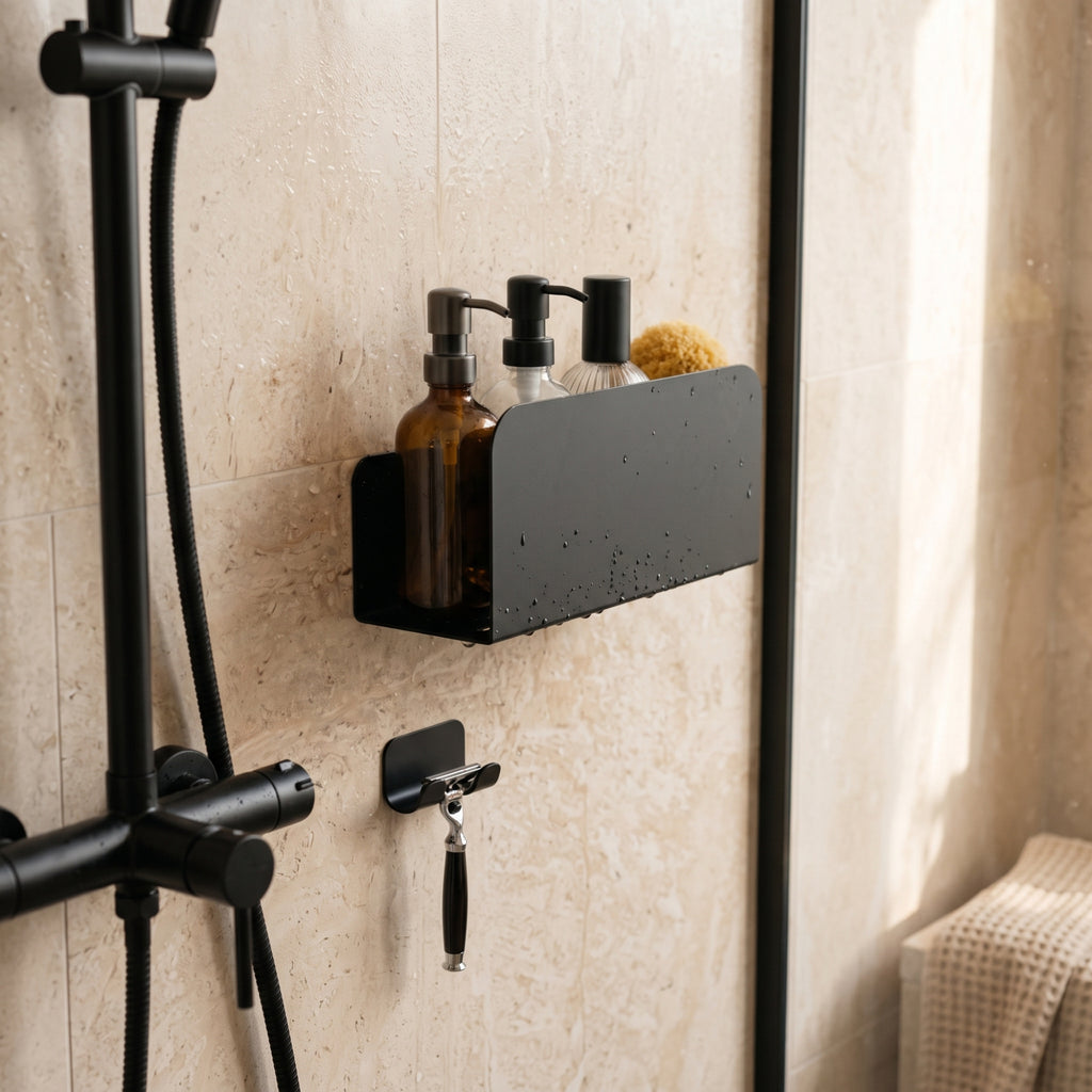 Pack Douche - Acier - Noir Mat Fine Texture