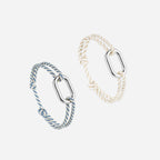 Amure X Hune Pack Bracelet - Blue And Beige, Beige And White