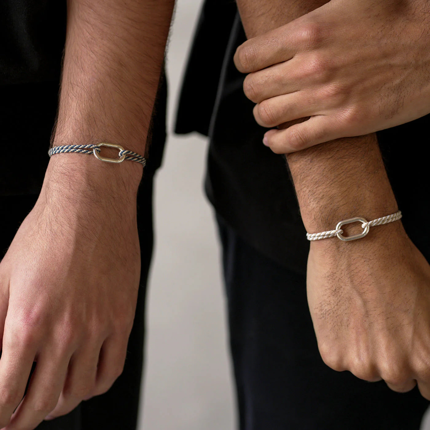 Amure X Hune Pack Bracelet - Blue And Beige, Beige And White