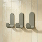 Les Malins - Lot De 3 Patères Murales - Acier - Gris Olive