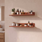 Les Splendides - Lot De 2 Étagères Porte-Cadres Murales - Acier - Terracotta Mat