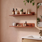 Les Splendides - Lot De 2 Étagères Porte-Cadres Murales - Acier - Terracotta Mat