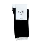 Calcetines de lana merina con franjas - Negro y blanco