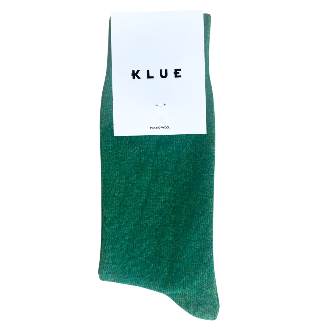 Chaussettes En Laine Mérinos Unies - Forest Green