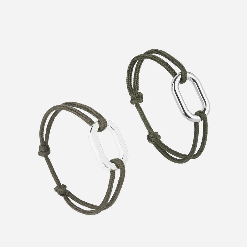 Bracelet Pack Tige X Traille - Kaki