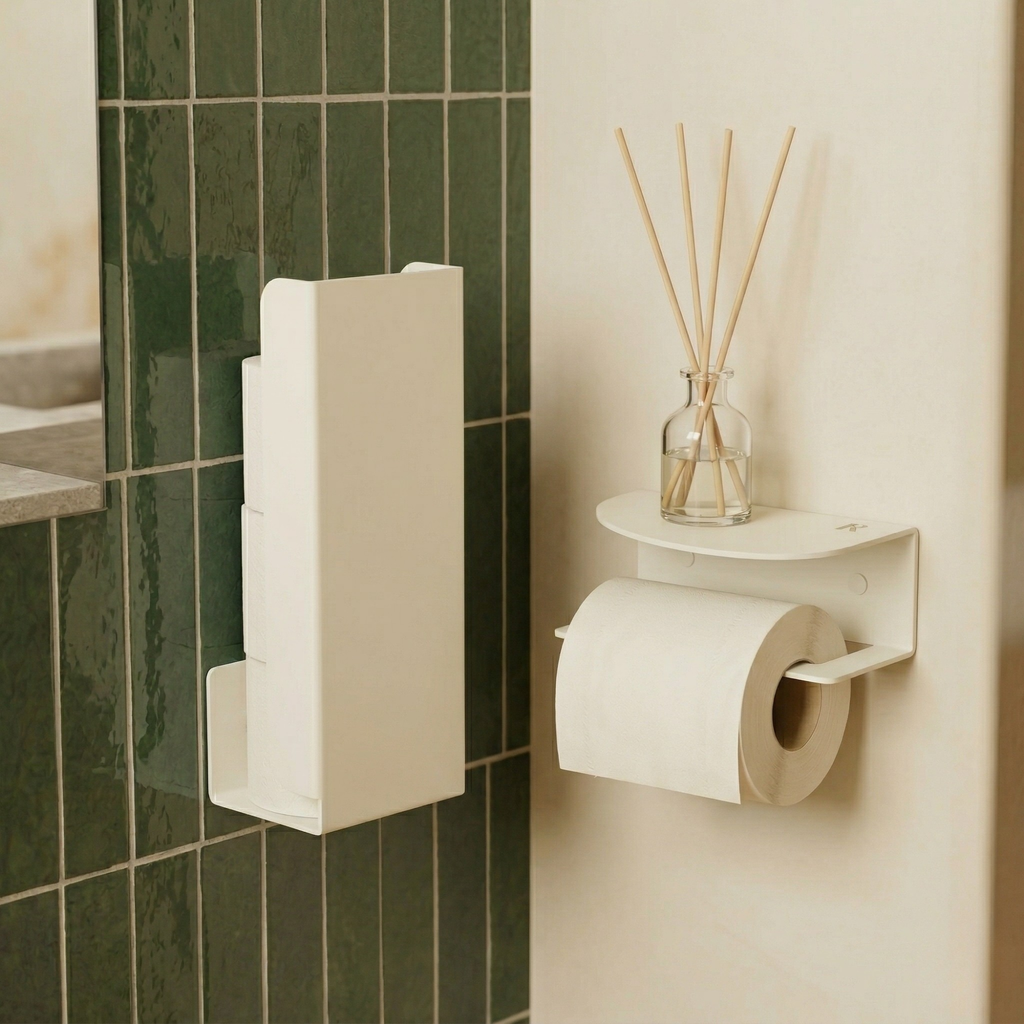 Pack WC - 1 Essentiel + 1 Cache Rouleaux - Crème