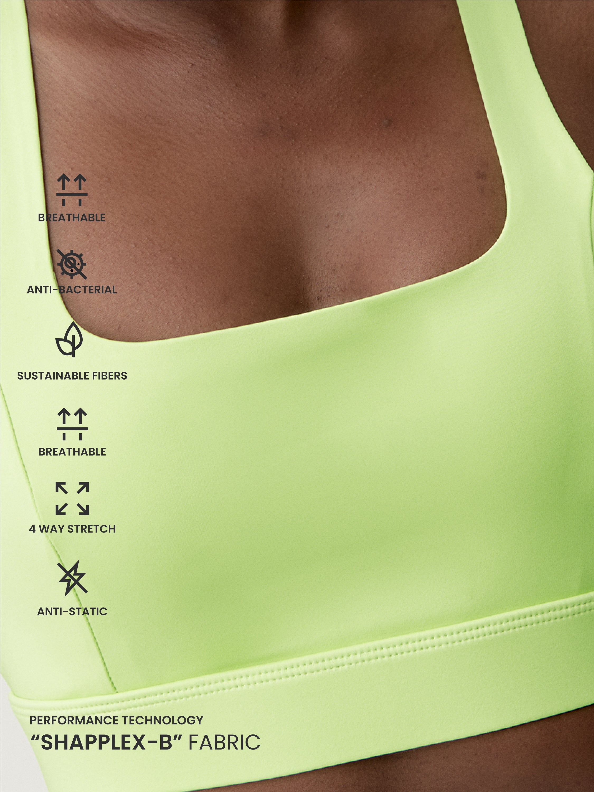 Brassière Padma 2.0 - Citron Vert Vif/Tapioca Doux - Femme