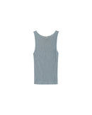 Camiseta sin mangas gris ajustada con cuello barco de Pagnol