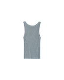 Camiseta sin mangas gris ajustada con cuello barco de Pagnol