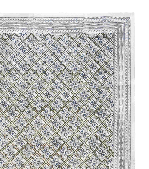 Tapis En Coton Pahal - Bleu