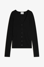 V-Neck Cardigan - Paige - Black