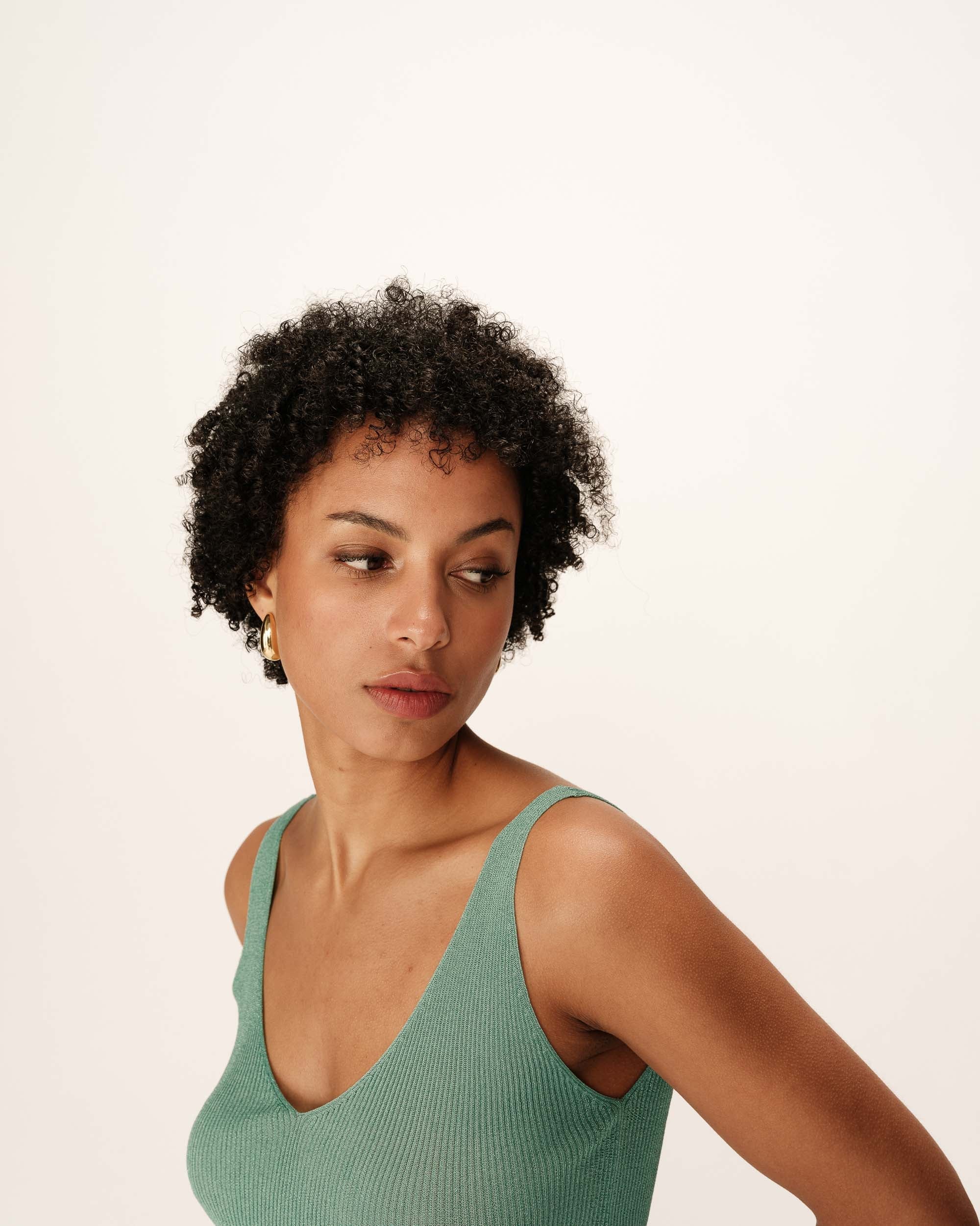 Paillette Top - Aqua