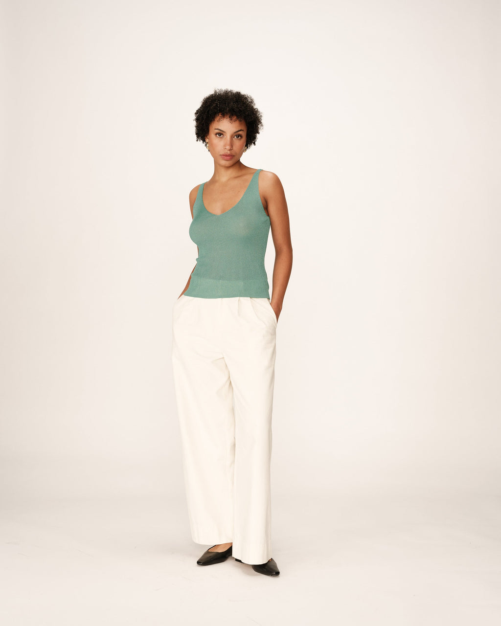 Paillette Top - Aqua
