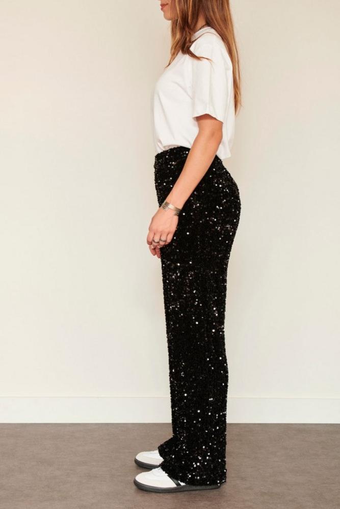 Pantalón Paillette - Negro