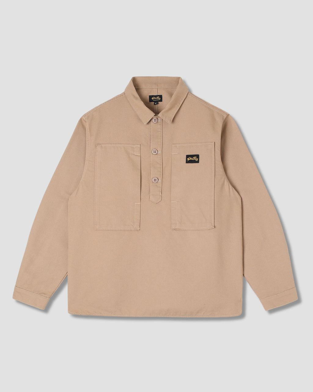 Painters Pop Over Shirt - Khaki Bedford