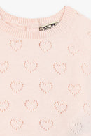 Ensemble - Naissance Rose Bébé Cœur Ajouré