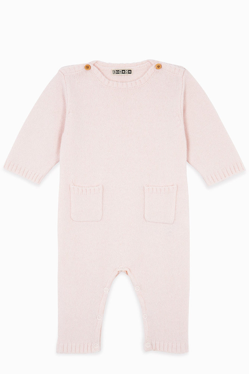 Combinaison - Naissance Rose Bébé En Laine | The Bradery
