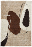 Tapis Shaggy Palerme 1062 - Motif Géométrique - Marron - Intérieur